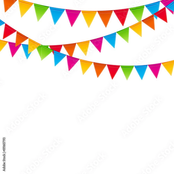 Fototapeta Party Background with Flags Vector Illustration. EPS 10