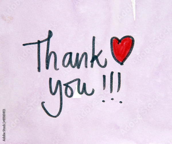 Obraz thank you message