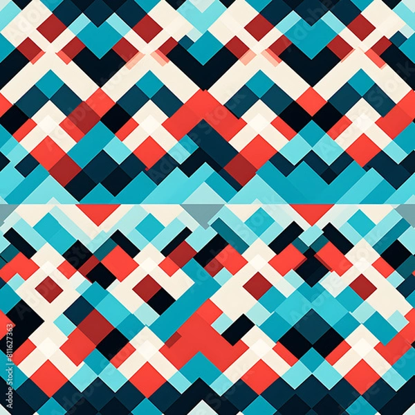 Fototapeta Digital art seamless pattern, the design for apply a variety of graphic works