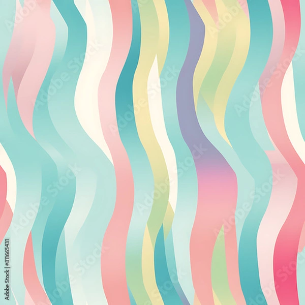 Fototapeta Pastel digital art seamless pattern, the design for apply a variety of graphic works