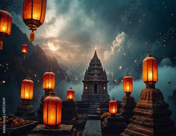 Obraz DIWALI BACKGROUND AI GENERATION