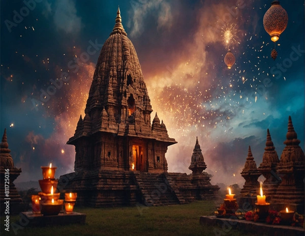 Obraz DIWALI BACKGROUND AI GENERATION