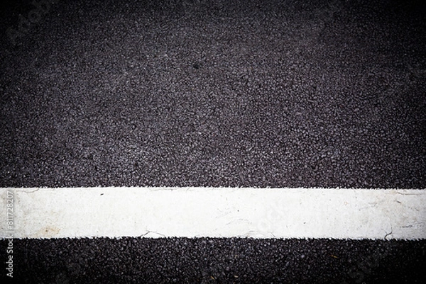 Fototapeta white line on the road texture.