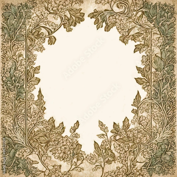 Obraz Vintage Grunge Rustic Victorian background with wallpaper style frame.