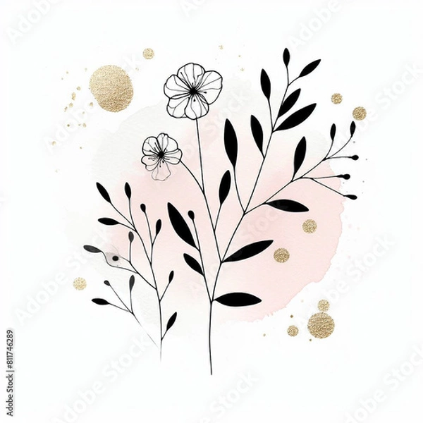 Obraz floral background with flowers