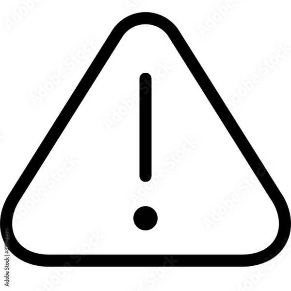 Fototapeta triangle warning icon flat vector