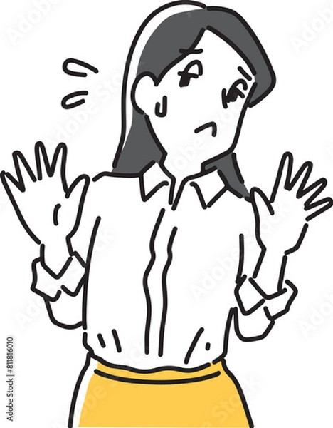 Fototapeta 断りポーズを取る女性