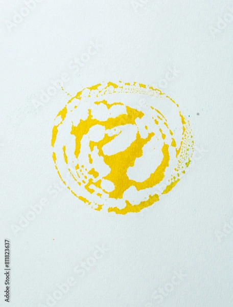 Obraz yellow round texture and marble background
