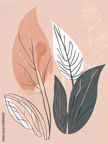 Obraz Captivating Minimalist Botanical Artwork