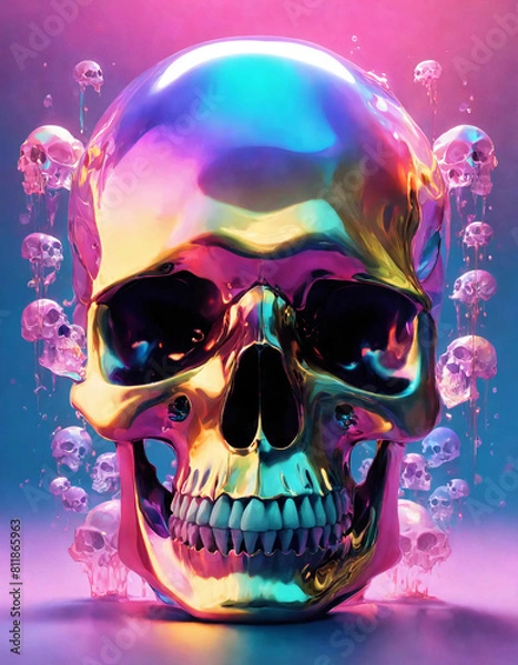 Obraz chromatic skulls 