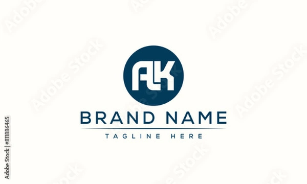 Obraz Logo design letter AK . Elegant modern. Vector template.
