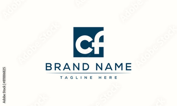 Fototapeta Logo design letter CF . Elegant modern. Vector template.