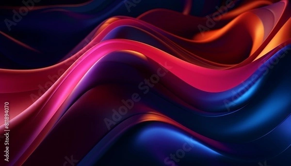 Fototapeta Beautiful abstract colorful 3d wavy background, Modern abstract background with colorful