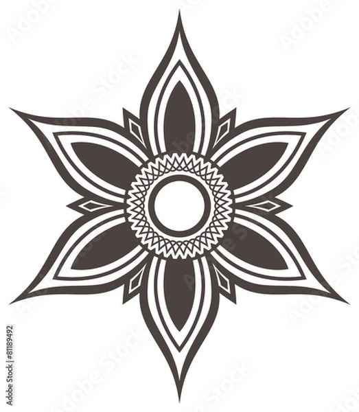 Obraz Vector flower icon siluet