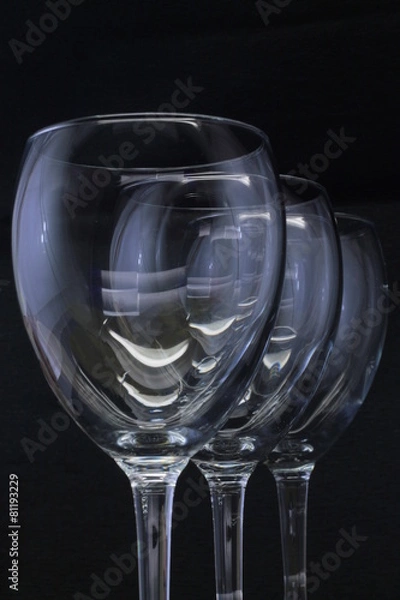 Fototapeta три фужера