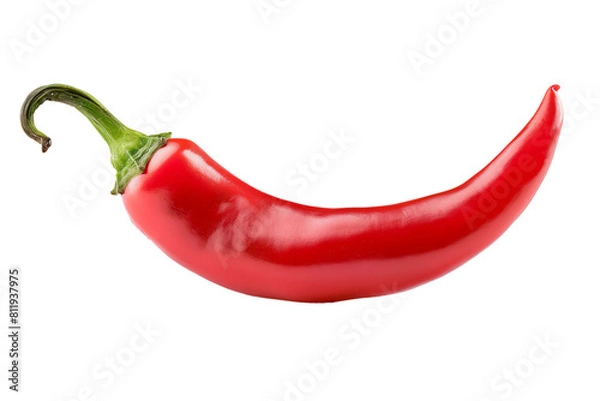 Fototapeta Red hot chili pepper isolated on  transparent background