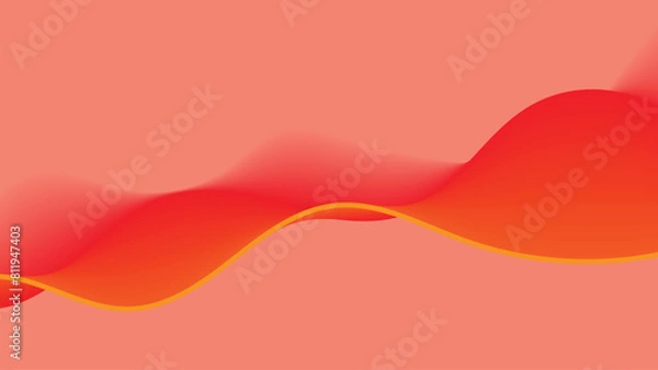 Fototapeta Red wavy gradient background. blurred background. Background for web cover, presentation, banner, poster.