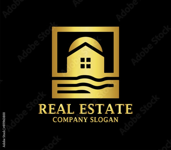Obraz Luxury Real Estate Logo Design Vector Template
