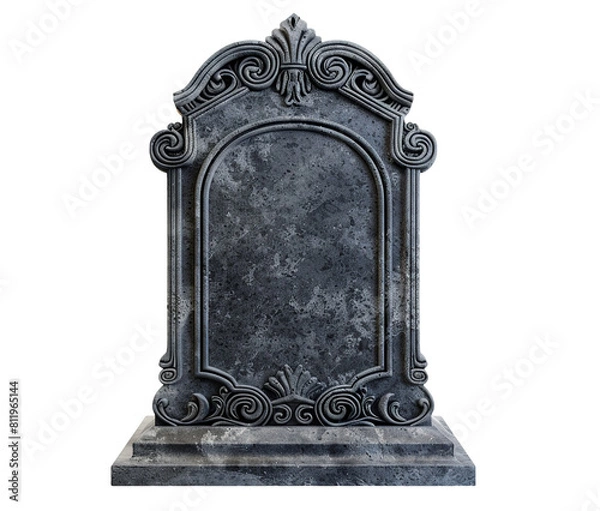 Obraz Blank tombstone isolated on transparent background
