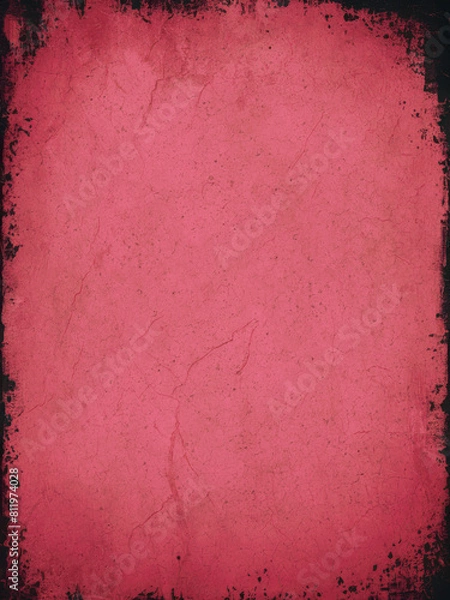 Fototapeta Gritty grunge pink texture background with vignette and aged appearance. Ideal for backgrounds, book covers, movie posters, banners, posters, fiction, thriller, action, and much more. 