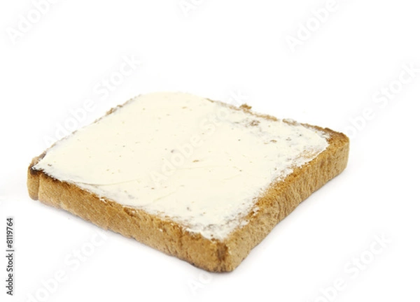 Fototapeta tosty z masłem na białym tle