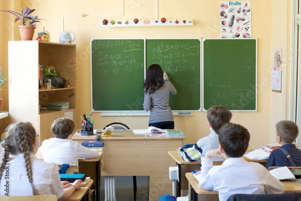 Obraz School blackboard teacher