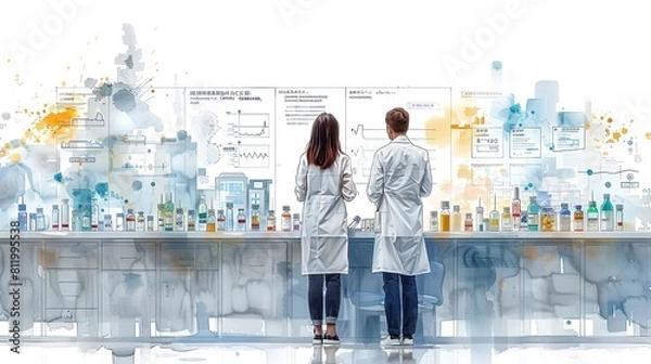 Fototapeta banner for a chain of medical clinics , medical orientation to give the client an understanding of the wide range of services provided by the network of clinics, healthcare banner, Generative Ai