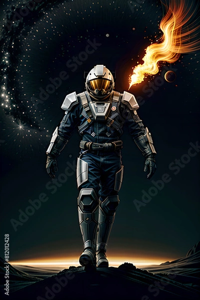 Obraz AI, Man in space