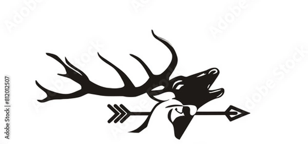 Obraz deer silhouette