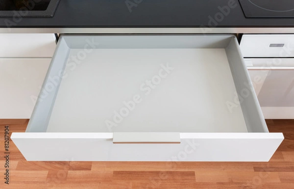 Obraz opened kitchen drawer