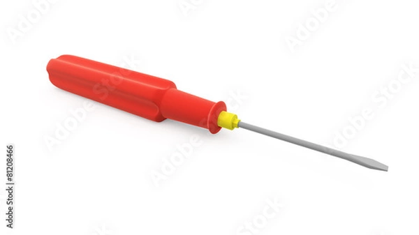 Obraz Screwdriver steel with red handle