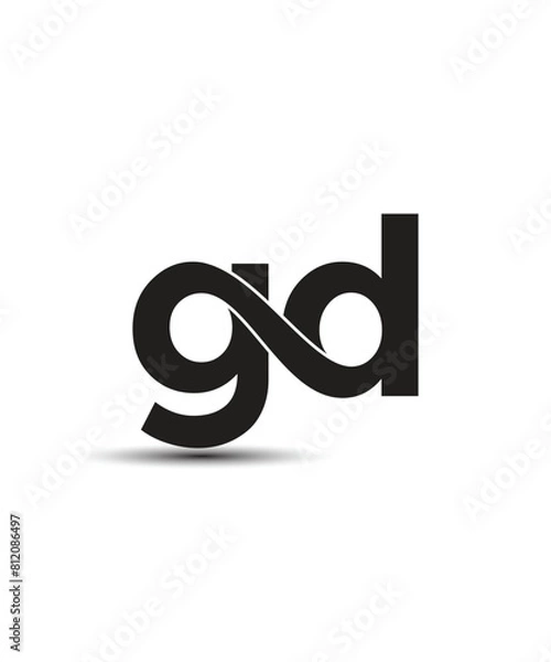 Fototapeta GD typography word cutting , litter logo 