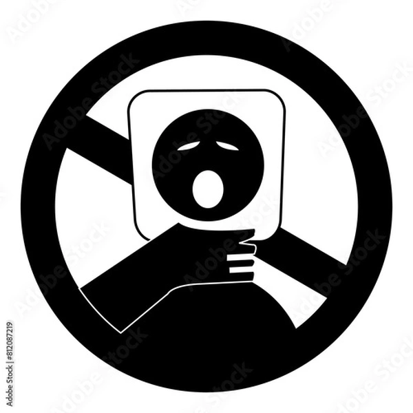 Obraz icon suffocation hazard warning