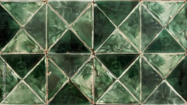 Obraz green Lisbon geometric Azulejo tile