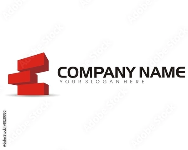 Fototapeta brick wall logo vector