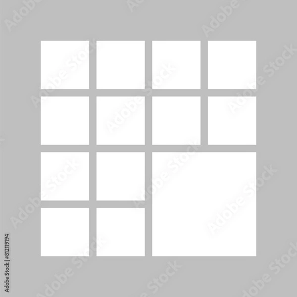 Obraz Template collage seventeen frames images or photos