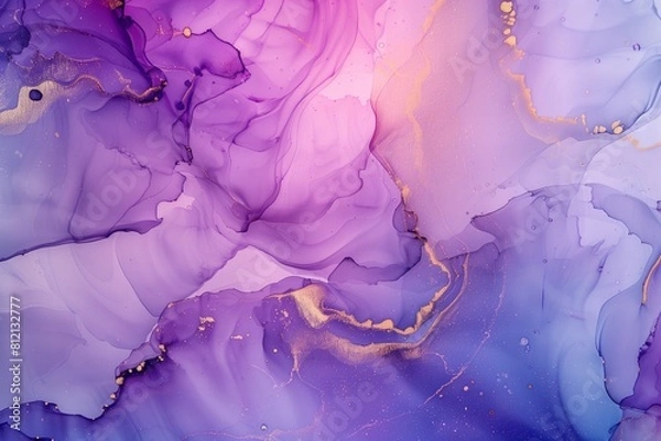 Obraz Marble ink abstract art from exquisite original painting for abstract background . Painting was painted on high quality paper texture to create smooth marble background pattern of ombre alcohol ink .