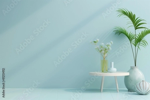 Obraz Minimalistic showcase with empty space. Design for product presentation in trendy, modern style