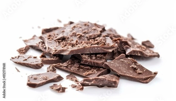 Obraz chocolate flake isolated on a white background