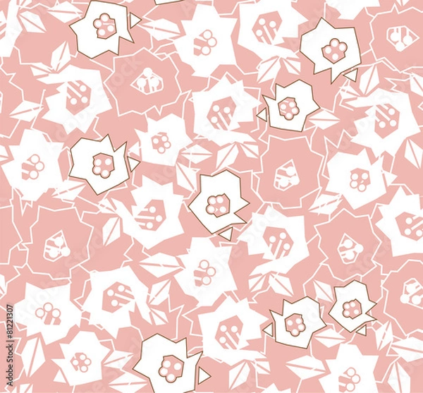 Fototapeta Seamless pattern of flowers