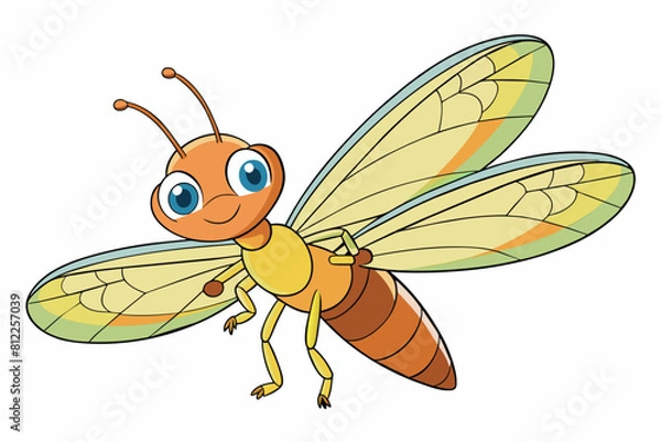 Fototapeta lacewing cartoon vector illustration