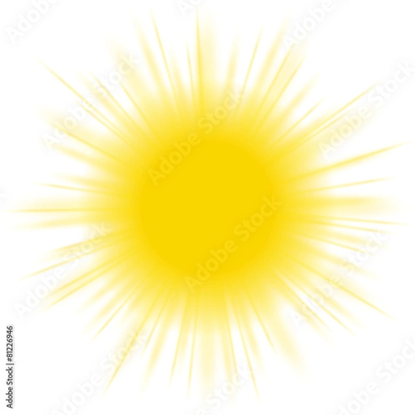 Obraz Sun, Yellow, Isolated, Vector, Background, Vibrant