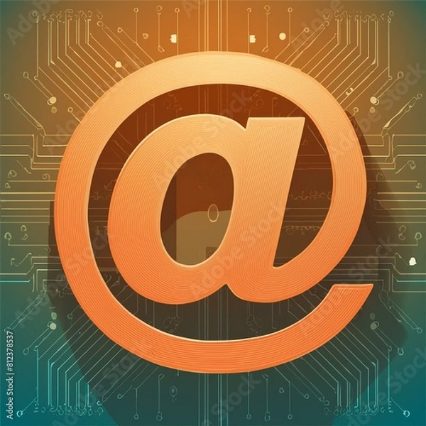 Obraz e mail address symbol