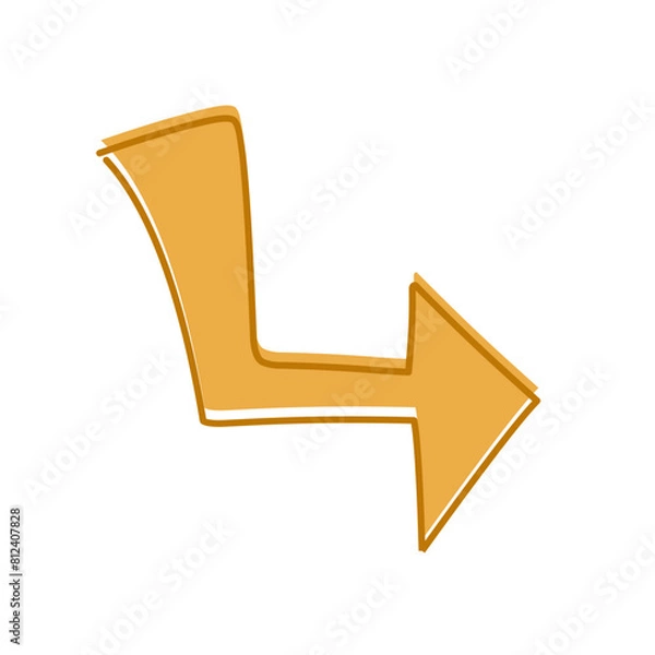 Fototapeta organic arrow shape