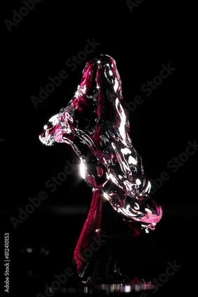 Fototapeta collision de goutte d'eau macro