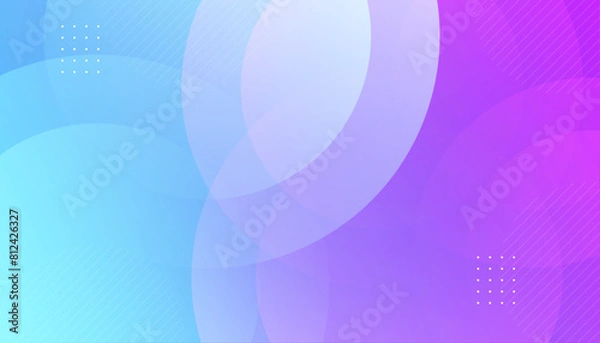Obraz Modern background, purple and blue background, circle shape design, vector