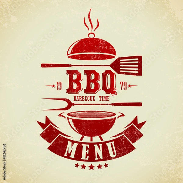 Obraz Vintage BBQ Grill Party