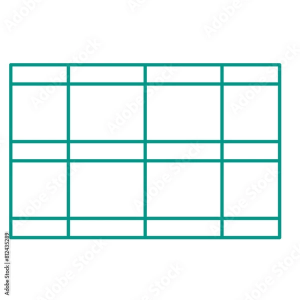 Obraz Simple accordion style data table layout template,vector
