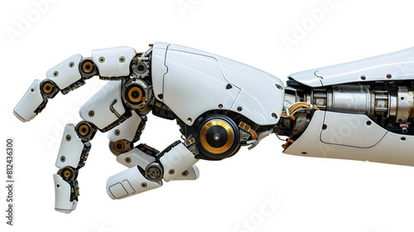 Fototapeta A robot hand isolated on transparent background