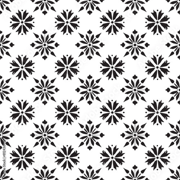 Fototapeta Geometric of seamless gray and white pattern